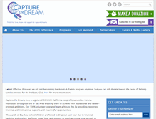 Tablet Screenshot of capturethedream.org